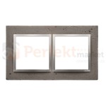 Simon 54 nature ramka podwójna beton betonowa mokra_robota szara DRN2/96 perfektmarket