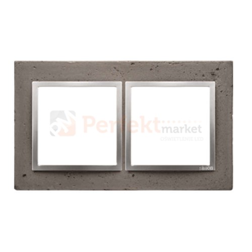 Simon 54 nature ramka podwójna beton betonowa mokra_robota szara DRN2/96 perfektmarket
