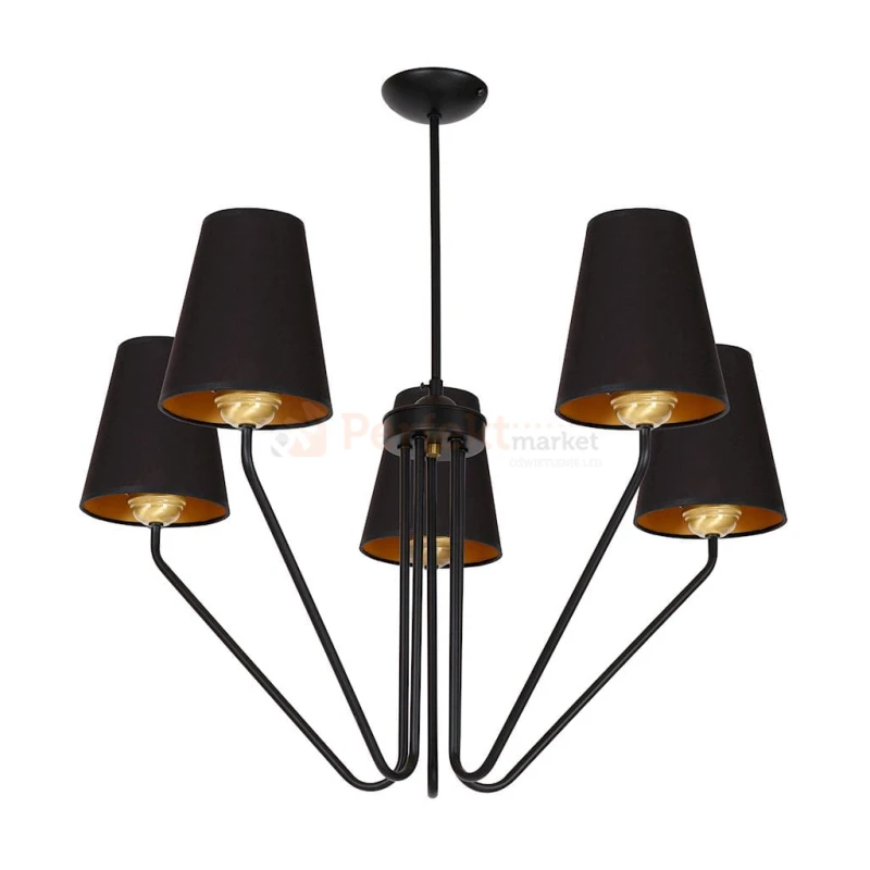 Żyrandol VICTORIA BLACK 5xE27 MLP4913