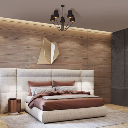 Żyrandol VICTORIA BLACK 5xE27 MLP4913