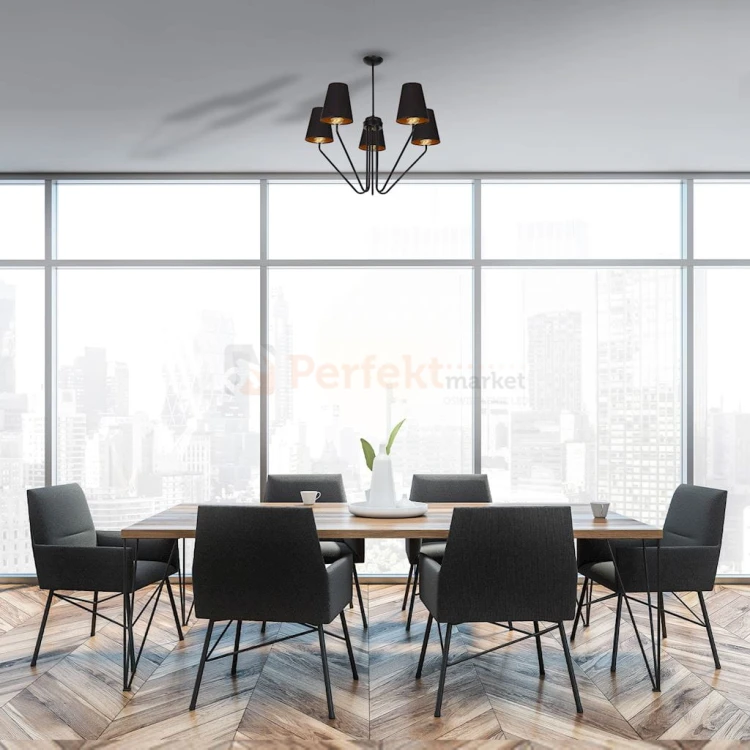 Żyrandol VICTORIA BLACK 5xE27 MLP4913
