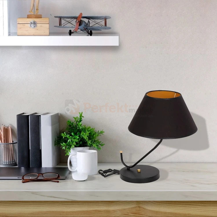 Lampa stołowa VICTORIA BLACK 1xE27 MLP4914