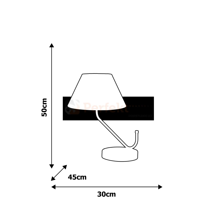 Lampa stołowa VICTORIA BLACK 1xE27 MLP4914