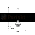 Lampa wisząca CLIFF BLACK 1xE27 MLP5524