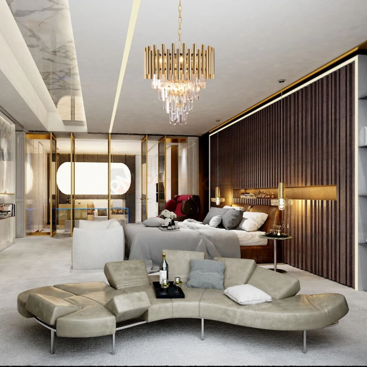 Żyrandol MADISON GOLD 9xE14 ML5992