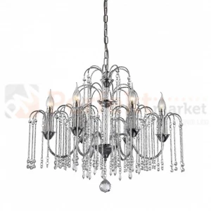 Lampa wisząca Lucas P0354-06B-F4QL Zuma Line kryształowa chrom