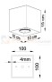 Plafon QUAD 1 Antracyt SL.0567 Sollux