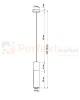 Lampa wisząca PABLO biała SL.0628 Sollux