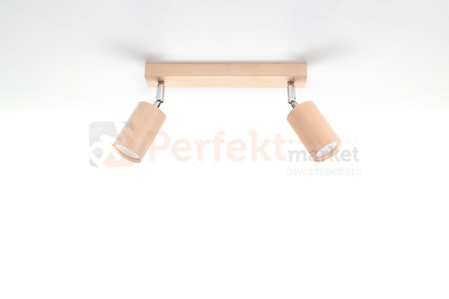 Plafon BERG 2 naturalne drewno SL.0702 Sollux