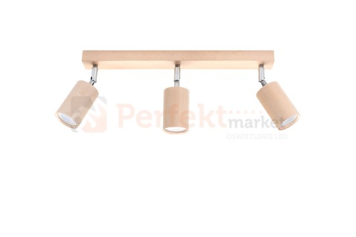 Plafon BERG 3 naturalne drewno SL.0703 Sollux