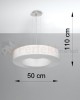 Żyrandol SATURNO SLIM 50 biały SL.0749 Sollux