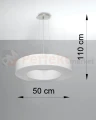 Żyrandol SATURNO SLIM 50 biały SL.0749 Sollux