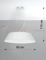 Żyrandol VEGA 60 biały SL.0765 Sollux