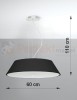 Żyrandol VEGA 60 czarny SL.0766 Sollux