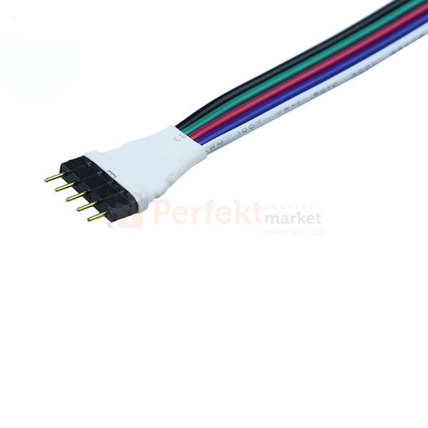 Złączka LED RGBW wtyk do kontrolera LED 5050 5 PIN perfktmarket gniazdo męskie