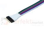 Złączka LED RGBW wtyk do kontrolera LED 5050 5 PIN perfktmarket gniazdo męskie