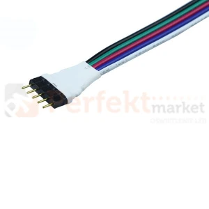 Złączka zasilająca z przewodem i wtykiem kontrolera do taśm LED RGBW 10mm
