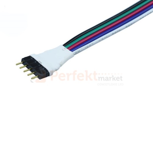 Złączka LED RGBW wtyk do kontrolera LED 5050 5 PIN perfktmarket gniazdo męskie