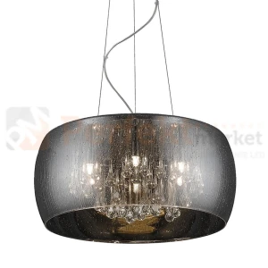 Rain lampa wisząca P0076-06X-F4K9 RAIN chrom dymione szkło 50 cm
