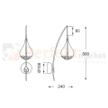 kinkiet perle szklany krople wody Zuma Line W0226-01A-F4RK_size.jpg