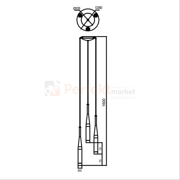 Conte lampa wisząca złota MD1998A-3GL 3xG9 Zuma Line