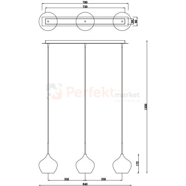 Zuma Line Libra MD2128B-3R lampa wisząca czerwona 3xE14