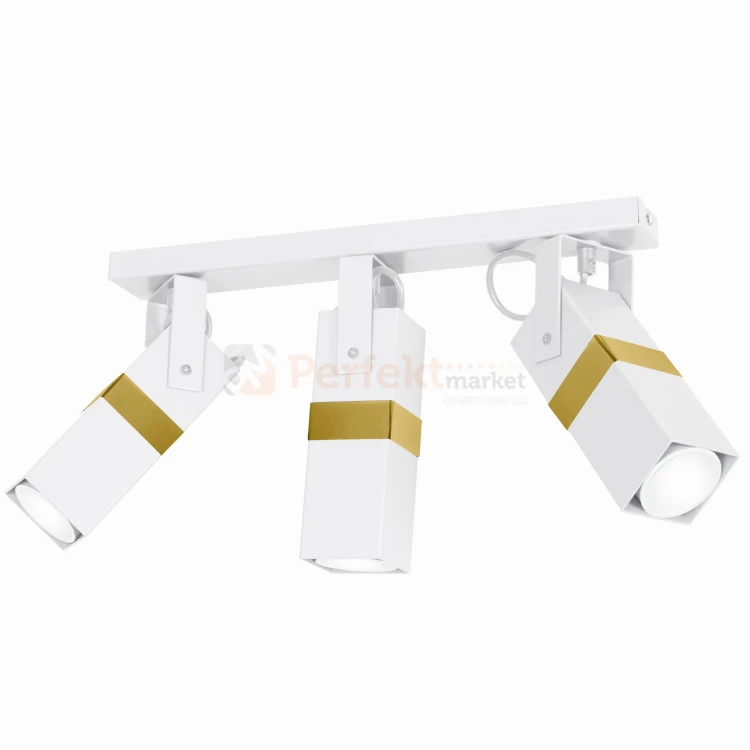Lampa sufitowa VIDAR WHITE/GOLD 3xGU10 MLP6274