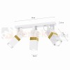 Lampa sufitowa VIDAR WHITE/GOLD 3xGU10 MLP6274