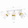 Lampa sufitowa VIDAR WHITE/GOLD 3xGU10 MLP6274