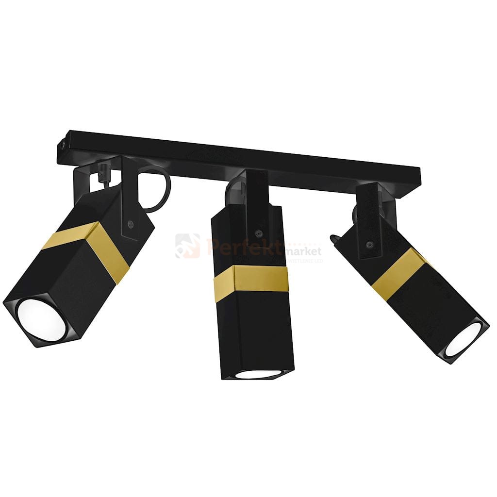 Lampa sufitowa VIDAR BLACK/GOLD 3xGU10 MLP6278