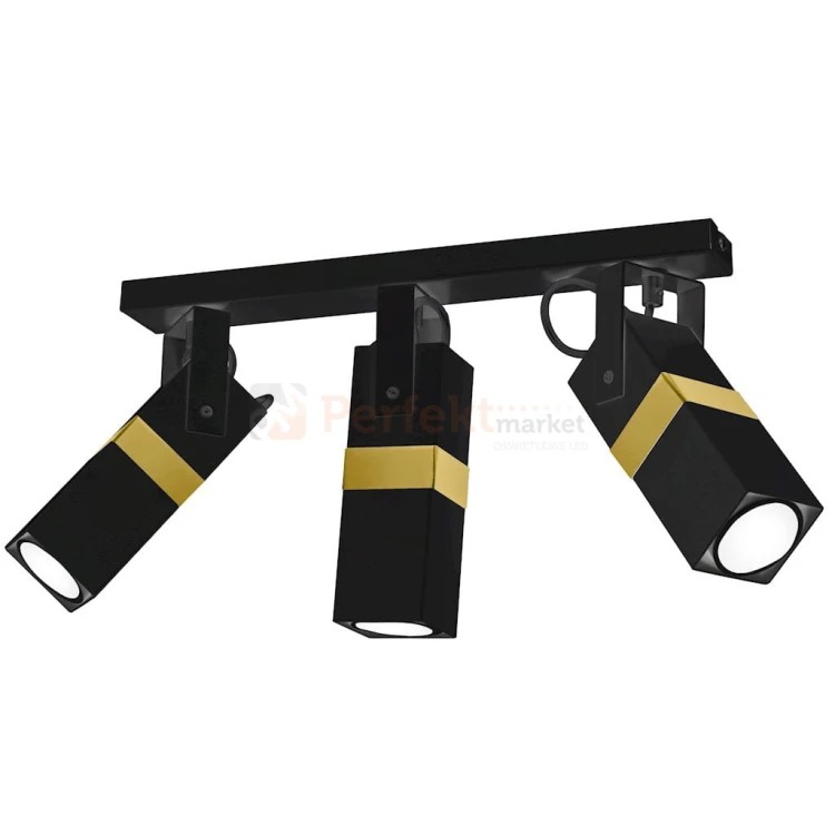 Lampa sufitowa VIDAR BLACK/GOLD 3xGU10 MLP6278