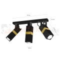 Lampa sufitowa VIDAR BLACK/GOLD 3xGU10 MLP6278