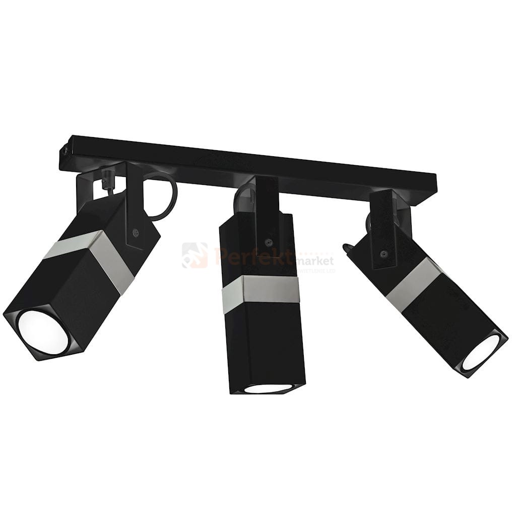 Lampa sufitowa VIDAR BLACK/CHROME 3xGU10 MLP6286