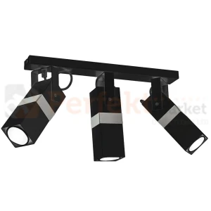 Lampa sufitowa czarna chrom spot VIDAR BLACK/CHROME 3xGU10 MLP6286