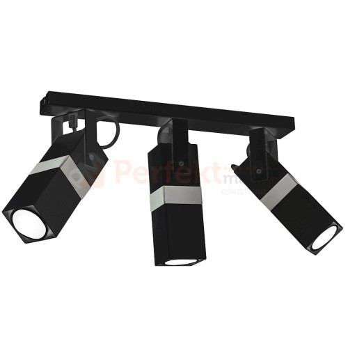 Lampa sufitowa VIDAR BLACK/CHROME 3xGU10 MLP6286