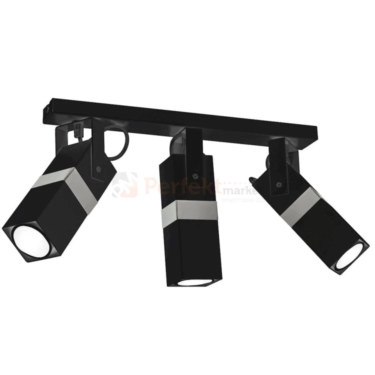 Lampa sufitowa VIDAR BLACK/CHROME 3xGU10 MLP6286