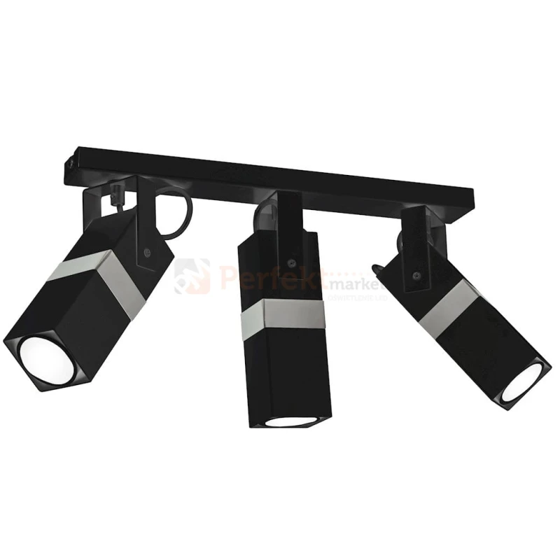 Lampa sufitowa czarna chrom spot VIDAR BLACK CHROME 3xGU10 MLP6286 aranżacja perfektmarket.webp