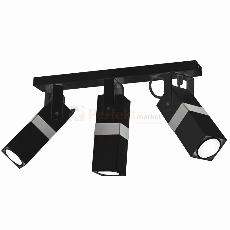 Lampa sufitowa VIDAR BLACK/CHROME 3xGU10 MLP6286
