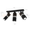 Lampa sufitowa VIDAR BLACK/CHROME 3xGU10 MLP6286
