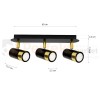 Lampa sufitowa DANI BLACK/GOLD 3xGU10 MLP6238