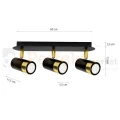 Lampa sufitowa DANI BLACK/GOLD 3xGU10 MLP6238