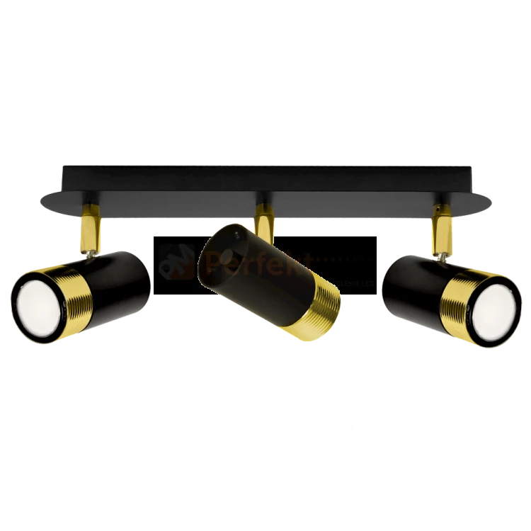 Lampa sufitowa DANI BLACK/GOLD 3xGU10 MLP6238