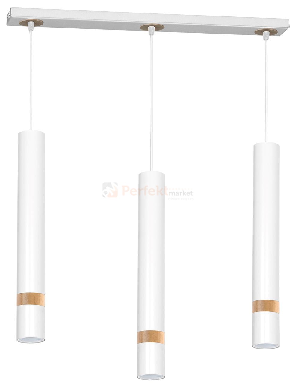 Lampa wisząca JOKER WHITE/WOOD 3xGU10 MLP6302
