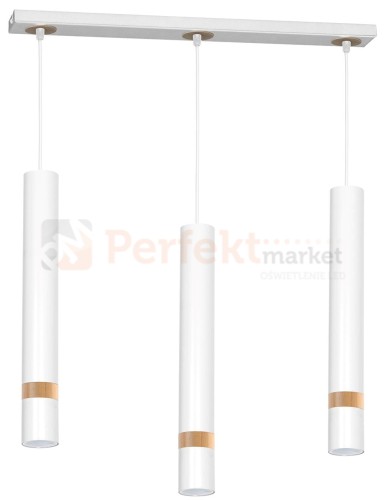 Lampa wisząca JOKER WHITE/WOOD 3xGU10 MLP6302