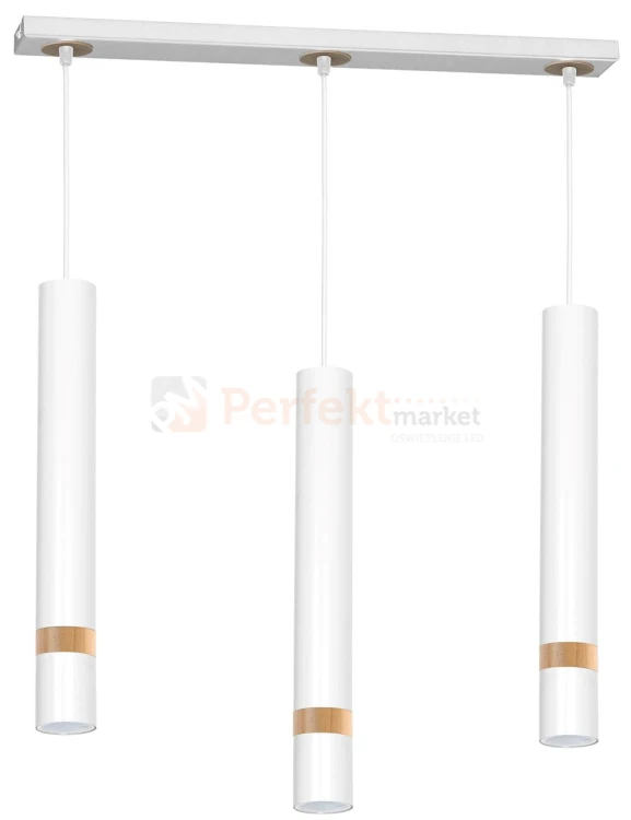 Lampa wisząca JOKER WHITE/WOOD 3xGU10 MLP6302