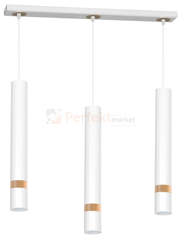 Lampa wisząca JOKER WHITE/WOOD 3xGU10 MLP6302