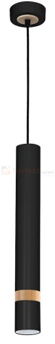 Lampa wisząca JOKER BLACK/WOOD 1xGU10 MLP6305