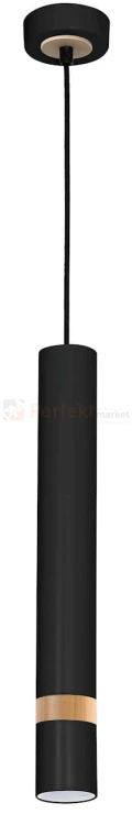 Lampa wisząca JOKER BLACK/WOOD 1xGU10 MLP6305