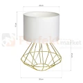 Lampa stojąca LUPO WITE/GOLD 1xE27 MLP6268