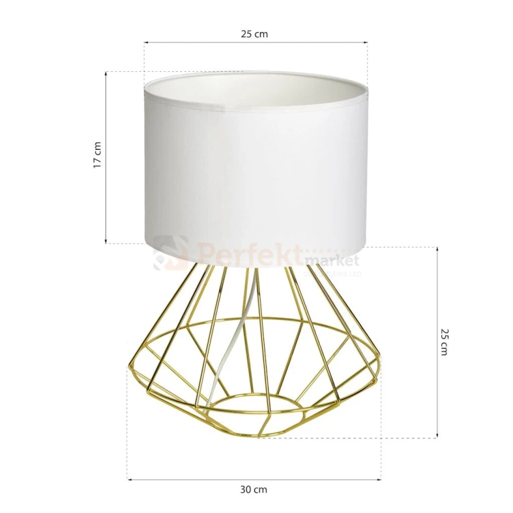 Lampa stojąca LUPO WITE/GOLD 1xE27 MLP6268